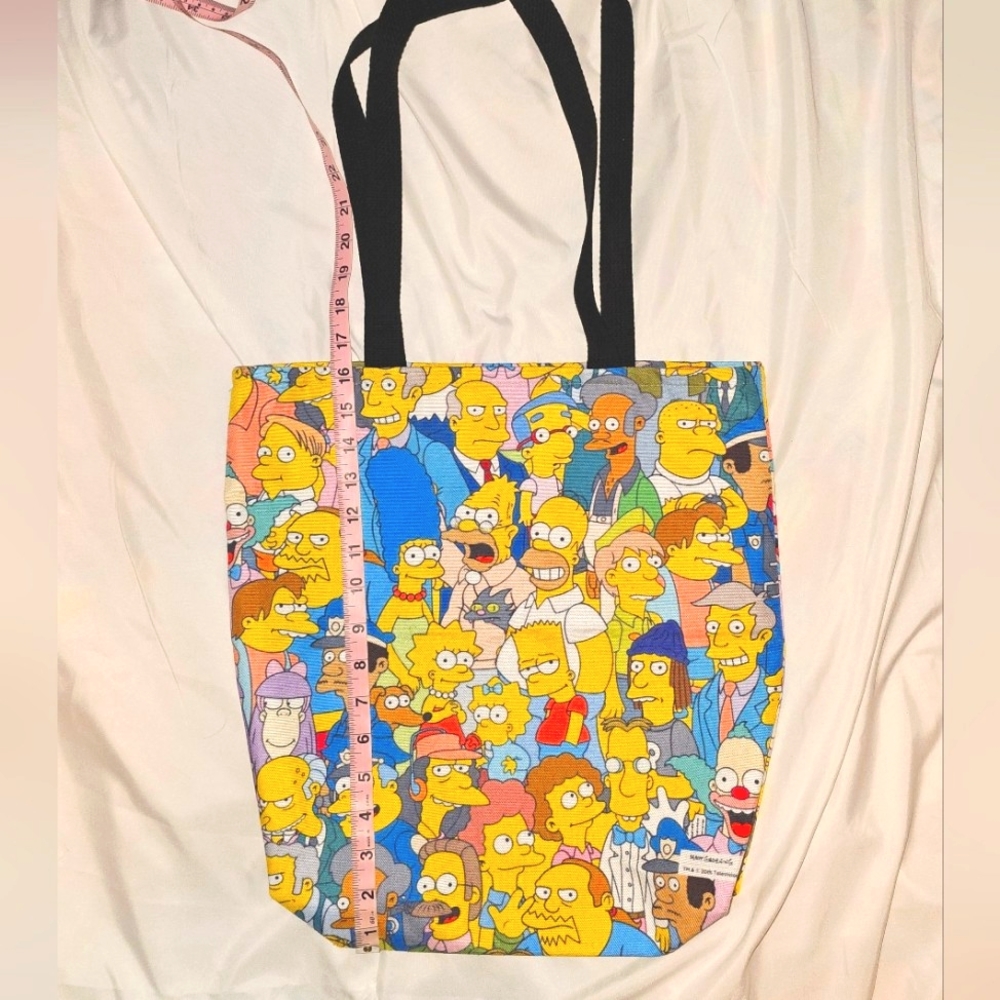 The Simpsons Springfield Characters Print Tote Bag.